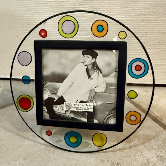 ELSA Vibrant Circular Accents Photo Frame - Picture 1 of 4